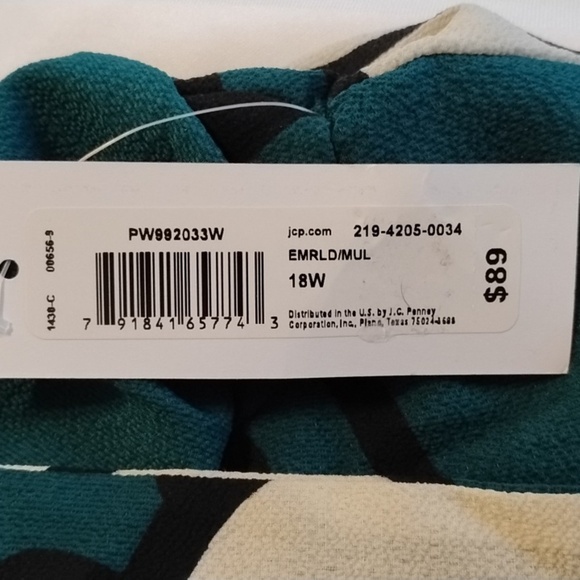 Premier Amour Emerald/Mult Floral Dress, Size: 18W, NWT - Picture 8 of 14